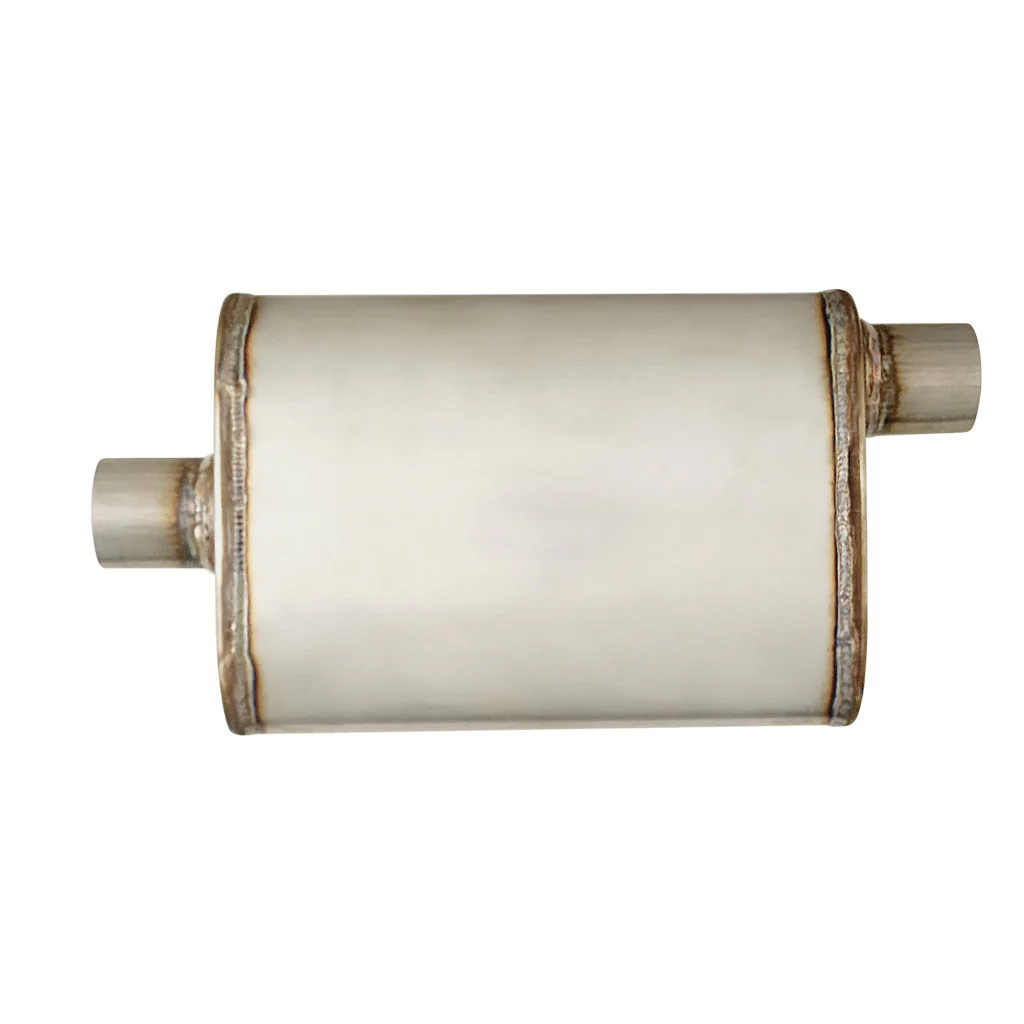 10" x 4" Offset/Centre Welded (F) Configurations Mufflers | Stainless 409 | Select Your Size Length and Internal Options - Image 6