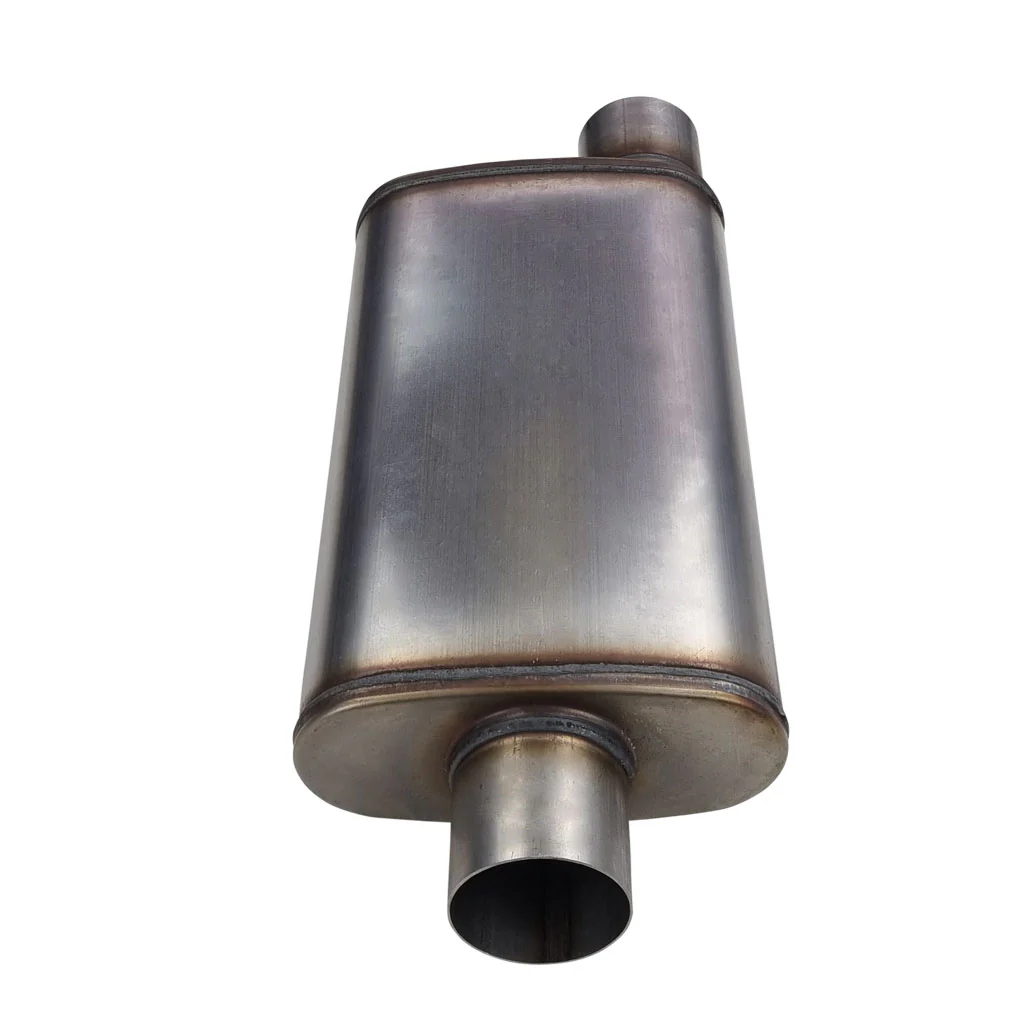 10" x 4" Offset/Centre Welded (F) Configurations Mufflers | Stainless 409 | Select Your Size Length and Internal Options - Image 9