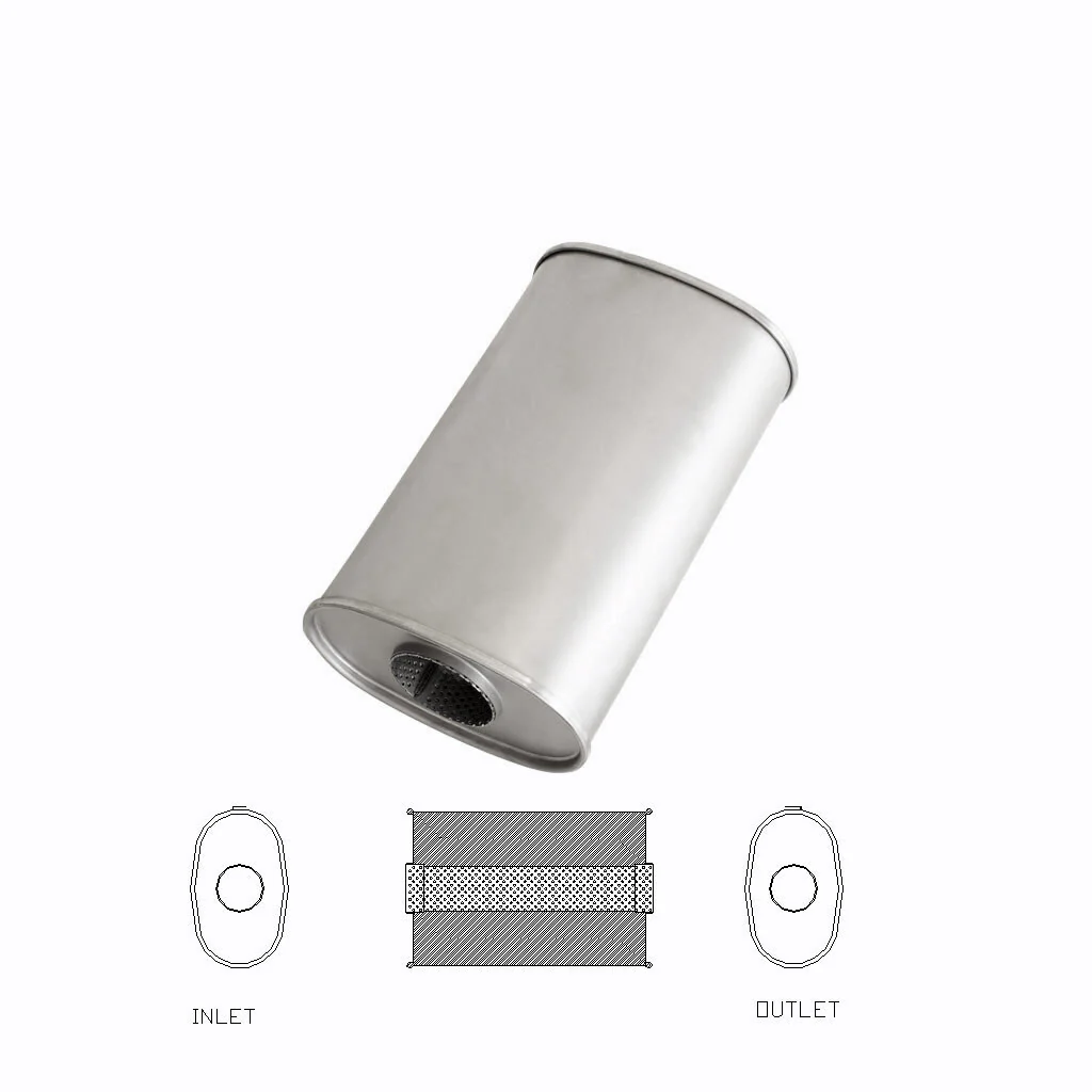 8" x 5" Centre/Centre Configurations Mufflers | Aluminised | Select Your Size Length and Internal Options - Image 3