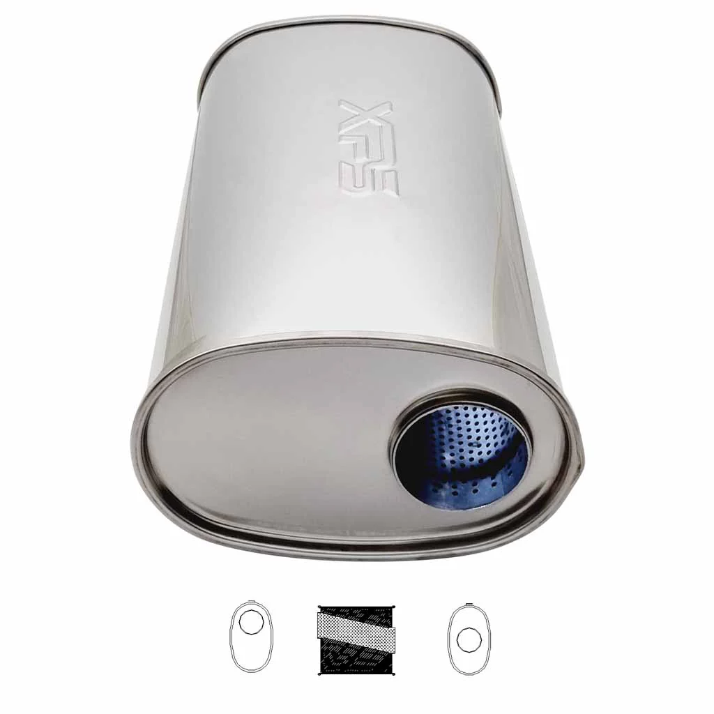 8" x 5" Offset/Centre Configurations Mufflers | Stainless 304 | Select Your Size Length and Internal Options - Image 4