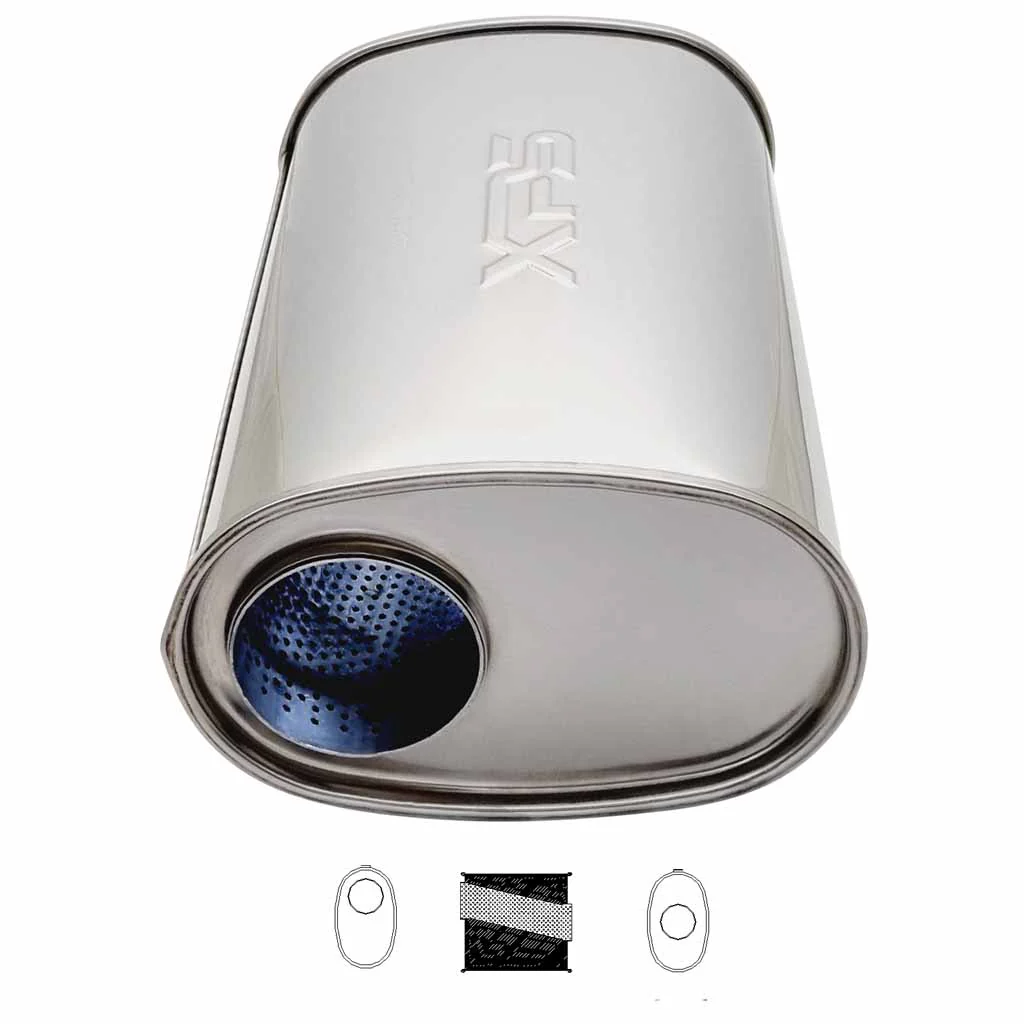 8" x 5" Offset/Centre Configurations Mufflers | Stainless 304 | Select Your Size Length and Internal Options - Image 5